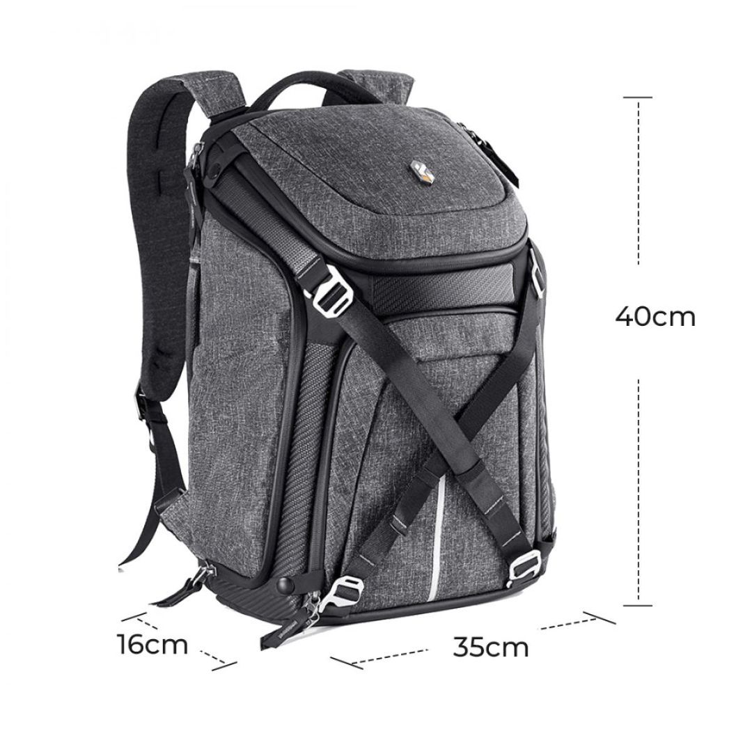 K&F Concept Alpha Camera Backpack 25L Rain cover Star Wander 01 (Sivi) KF13.105 - 7